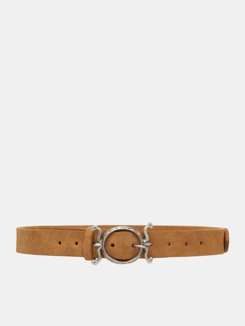 Suede Neptune Buckle Belt