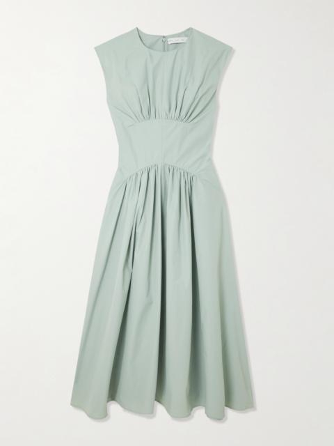 Nyssa Gathered Shell Midi Dress