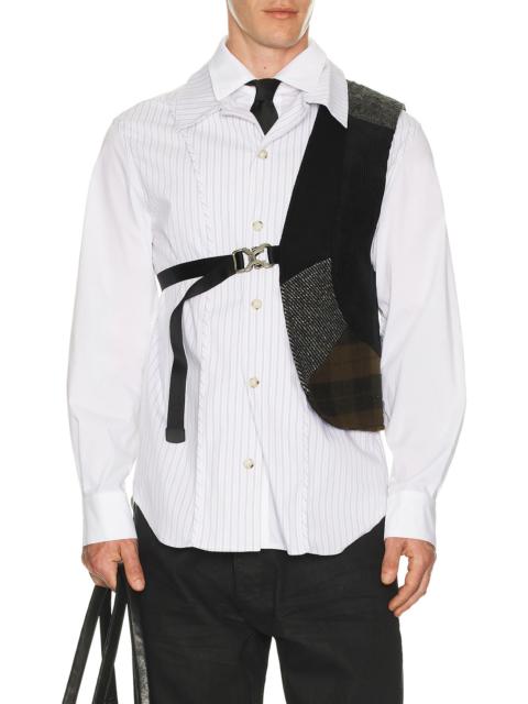 Patchwork One Arm Vest