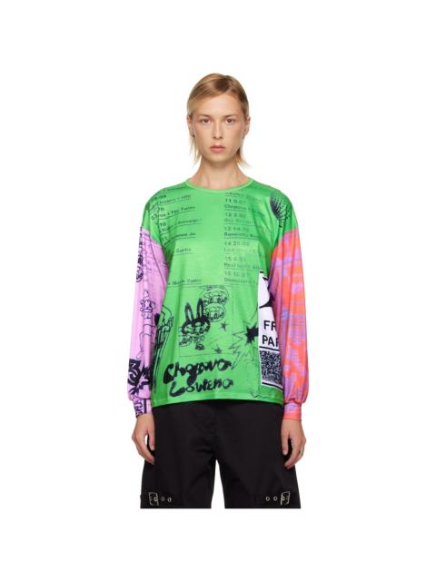 Multicolor Poster Oversized Jersey T-shirt