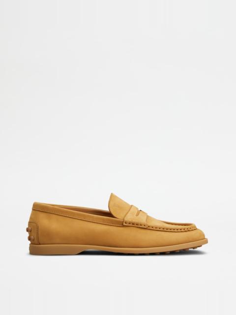 LOAFERS IN NUBUCK - BROWN