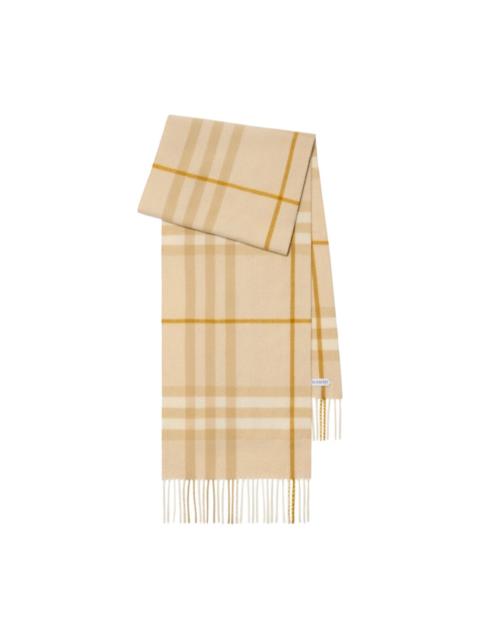 checked cashmere scarf
