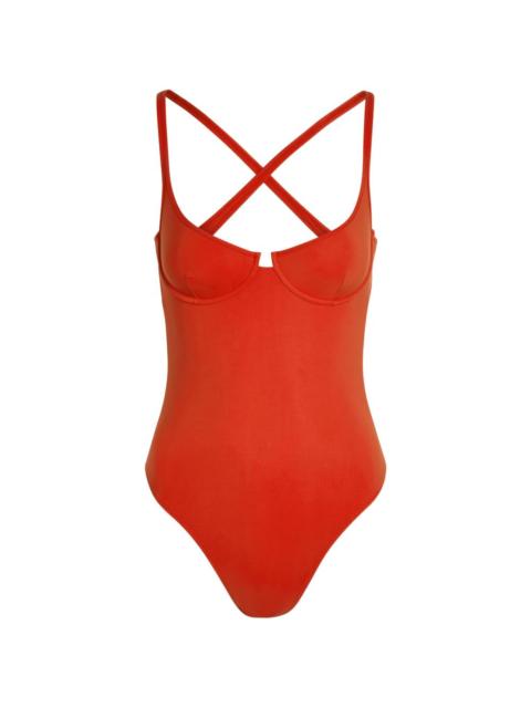 Ottantatre crossover-strap swimsuit