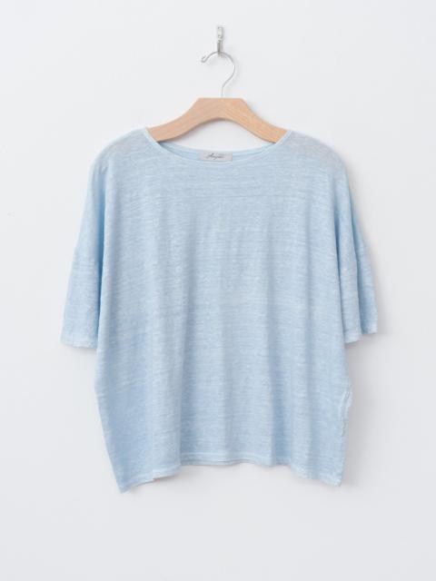 Natural Hand Dye Indigo Linen Pullover Tee - Light Indigo