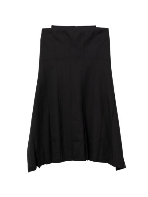 flared wrap midi skirt