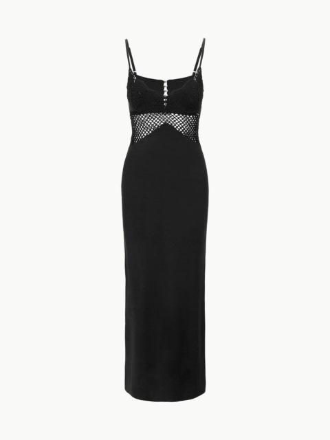 STAUD TARA DRESS BLACK