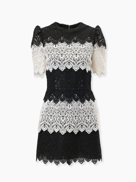 Lace Trim Mini Dress