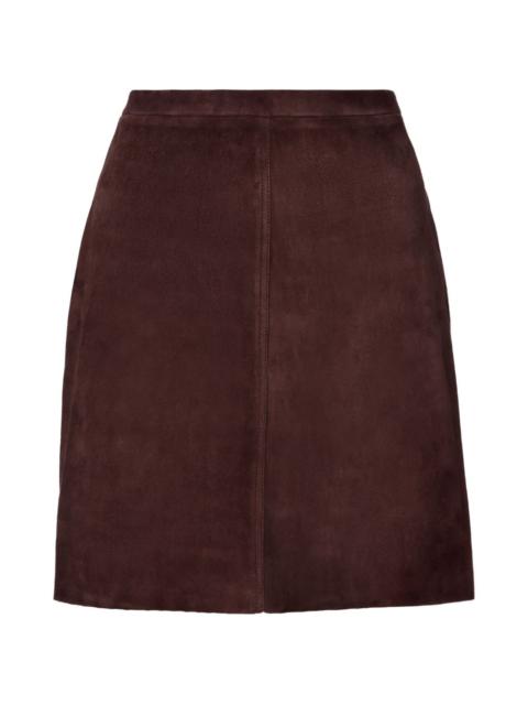 Lucie A-line suede mini skirt
