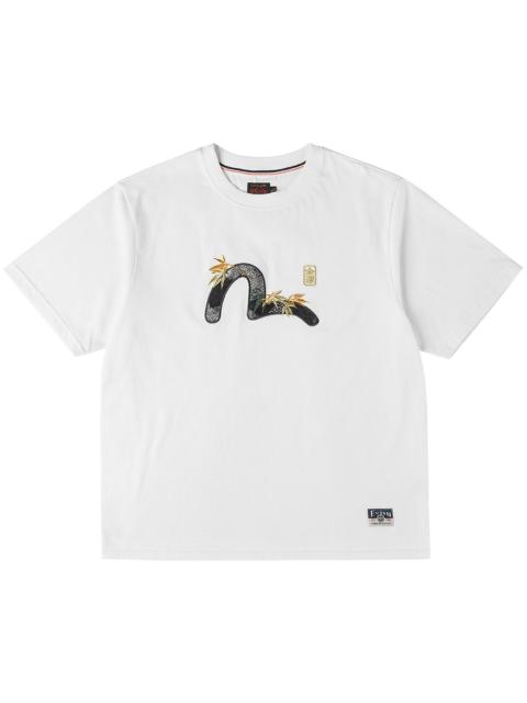 Brocade Seagull Appliqué T-Shirt