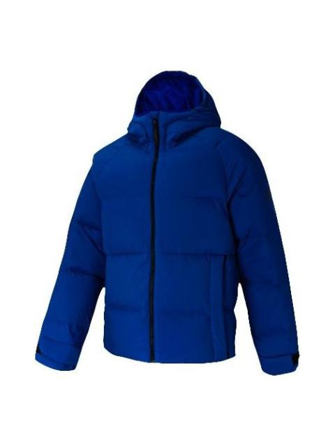 adidas Full-length zipper Cardigan Sports Down Jacket Blue FT2486