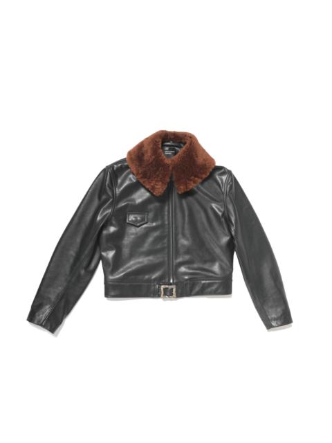 HOTROD JACKET WITH SHEARLING COLLAR