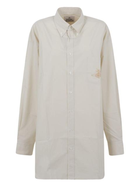 logo-embroidered shirt