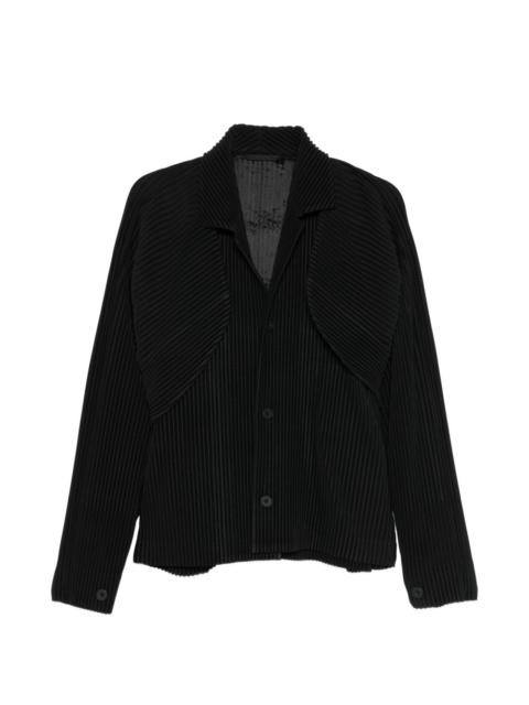 pleated cropped blazer