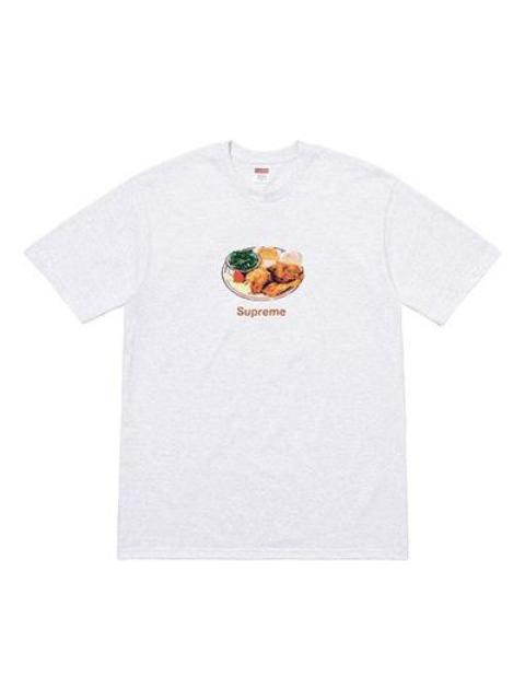 Supreme SS18 Chicken Dinner Tee Ash Grey Printing Short Sleeve Unisex Gray SUP-SS18-0121