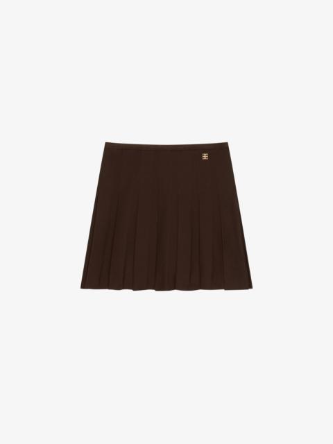PLEATED SKIRT IN WOOL WITH 4G DETAIL