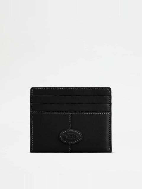 CREDIT CARD HOLDER IN LEATHER - BLACK