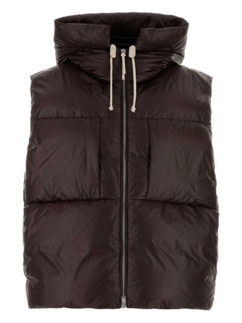 hooded quilted gilet