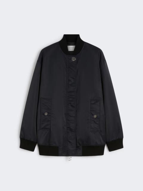 AGAPE Oversized twill bomber jacket