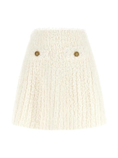 Plumetis tweed skirt