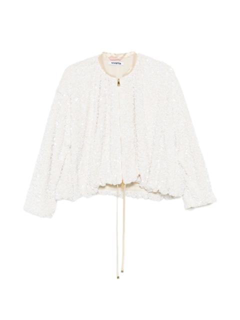 sequin zip jacket