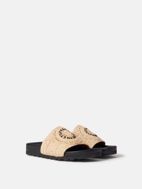 Elyse Raffia Logo Sandals