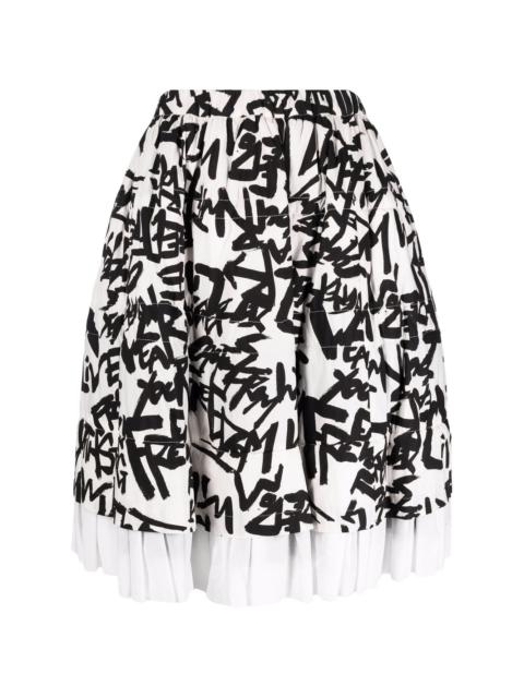 Live Free-print skirt