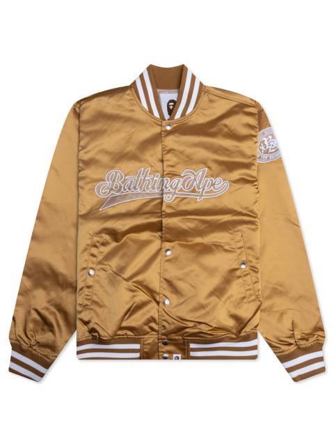 BASEBALL VARSITY JACKET - BEIGE