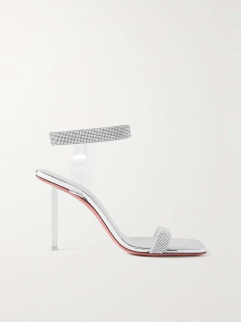 Rih crystal-embellished mirrored-leather and PVC sandals