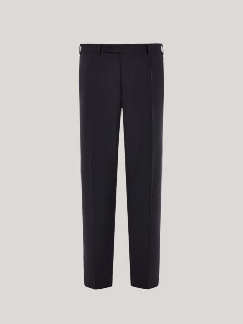 NAVY BLUE PURE IMPECCABILE WOOL REGULAR-FIT PANTS WITH PLEAT