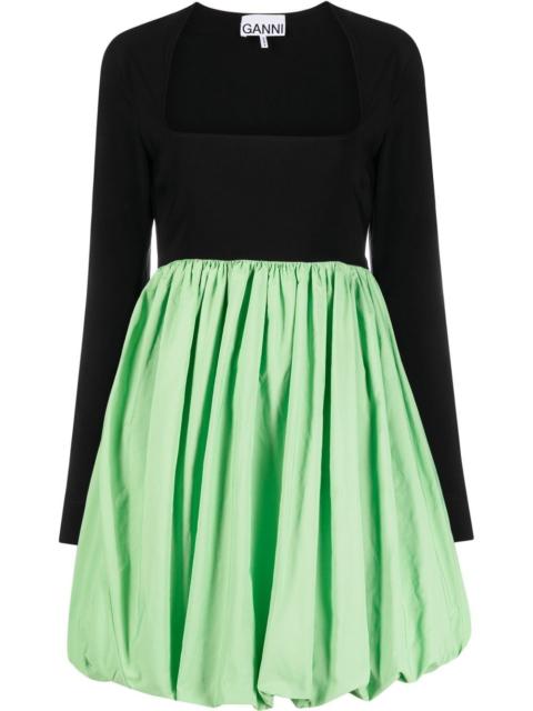 two-tone puffball minidress