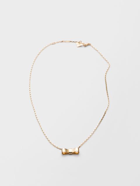 Eternal Gold Bow pendant necklace - yellow gold