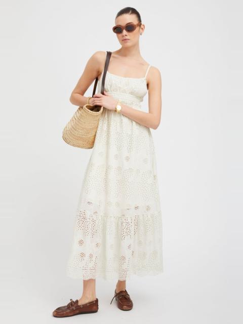 WHITE EYELET ALI MAXI DRESS