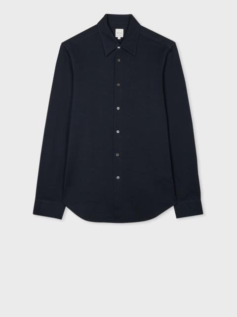 Navy Cotton Pique Shirt