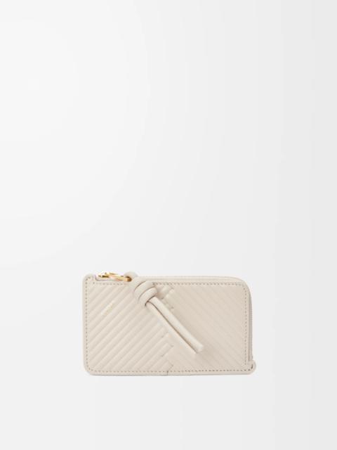 Knot coin cardholder in shiny nappa calfskin