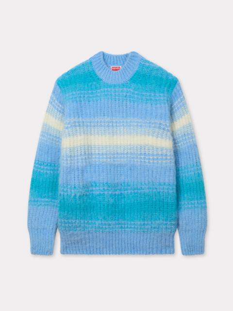 'KENZO Speed Stripe' hairy knitted jumper in mixed alpaca wool
