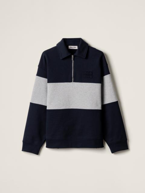 Half-zip cotton sweatshirt