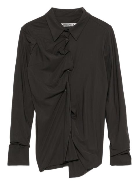 gathered-detail shirt
