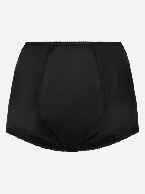 Satin high-waisted panties