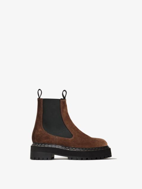 Lug Sole Platform Chelsea Boots in Suede