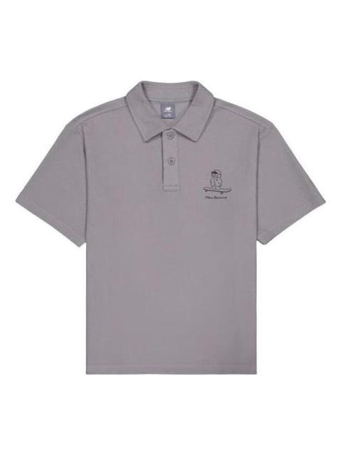 New Balance Skateboard Graphic Polo Shirt 'Grey' NFE27011-GR