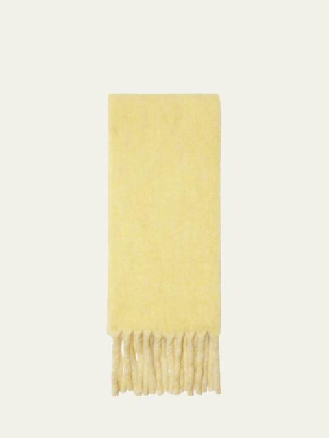Reversible Fringe Wool Scarf