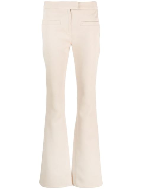 mid-rise flared trousers