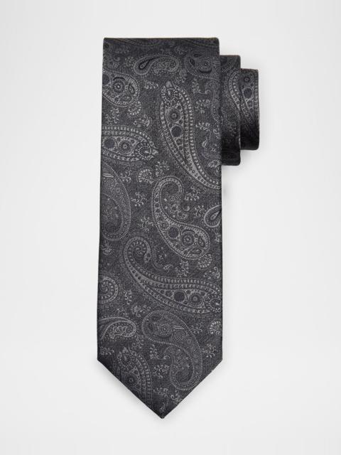 Men's Tonal Paisley Silk Jacquard Tie