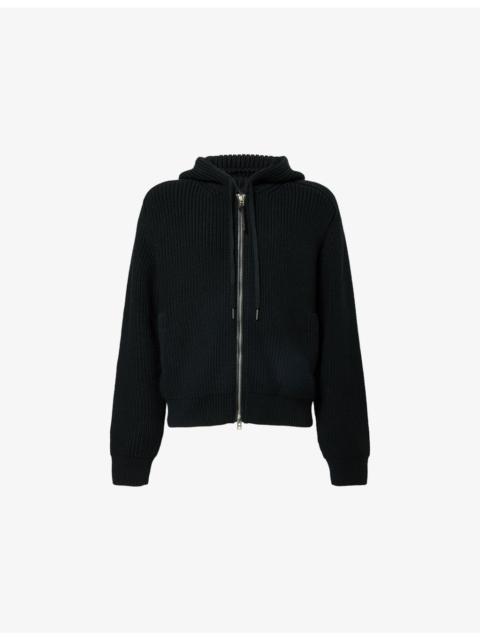 Zip-Up Knitted Wool Hoody