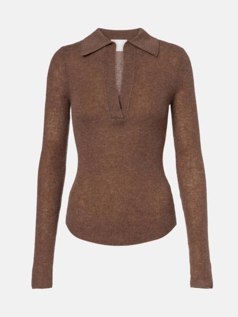 Simone wool and cashmere polo sweater