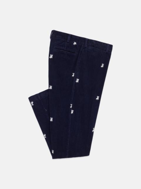 BULLDOG WIDE NAVY WALE CORDUROY CRITTER PANT