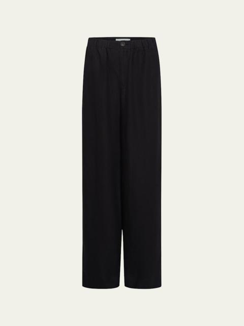 Hemp Wide-Leg Utility Pants