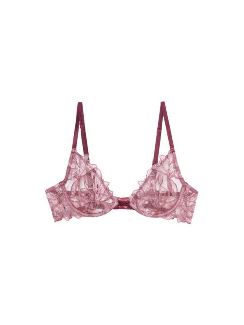 Lily Embroidery Plunge Demi Bra
