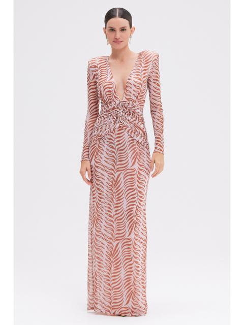 BOTANIC RETRO TULLE MAXI DRESS