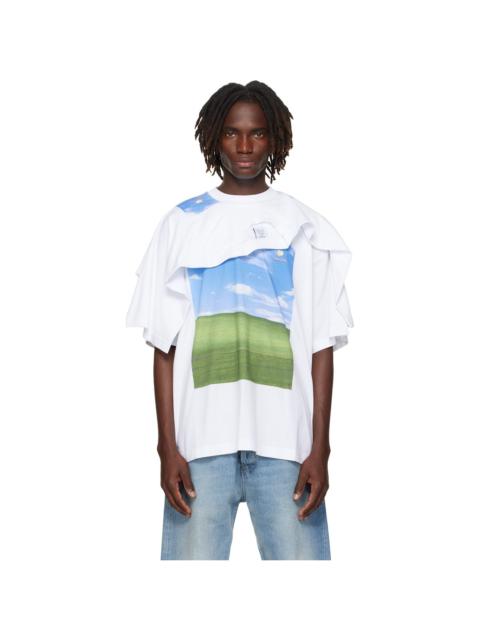 White Desktop Double Layered T-shirt